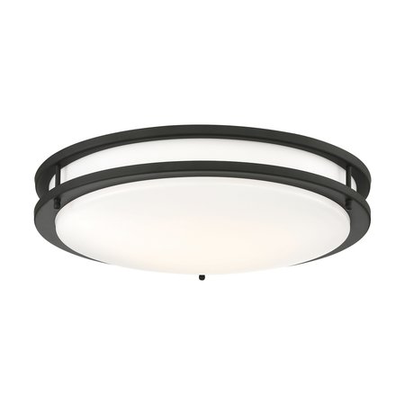 NUVO LIGHTING Glamour LED 17 in. Flush Mount - Black - CCT Select 3/4/5K 62/1737